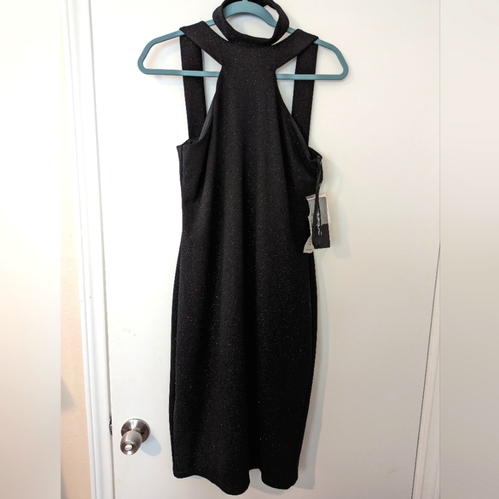 💥2XHost Pick💥 Bebe Black Party Cocktail Dress With Sparkles! Size 10